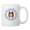 Collie Print Coffee/Tea Mug - white