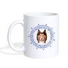 Collie Print Coffee/Tea Mug - white