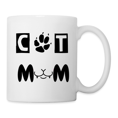 Cat MOM Print Coffee/Tea Mug - white