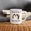 'Proud To Be A Shih Tzu Dad' Print Coffee/Tea Mug - white