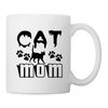 Cat MOM Paws Print Coffee/Tea Mug - white