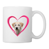 Irish Wolfhound On Heart Print Coffee/Tea Mug - white