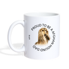 'Proud To Be A Afghan Hound Dad' Print Coffee/Tea Mug - white