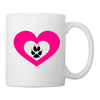 Heart Paws Print Coffee/Tea Mug - white