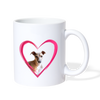 Italian Greyhound On Heart Print Coffee/Tea Mug - white