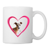 Italian Greyhound On Heart Print Coffee/Tea Mug - white