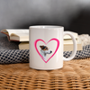 Jack Russell Terrier On Heart Print Coffee/Tea Mug - white