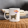 Pixie-Bob Cat With Butterfly Print Coffee/Tea Mug - white