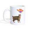 Pixie-Bob Cat With Butterfly Print Coffee/Tea Mug - white