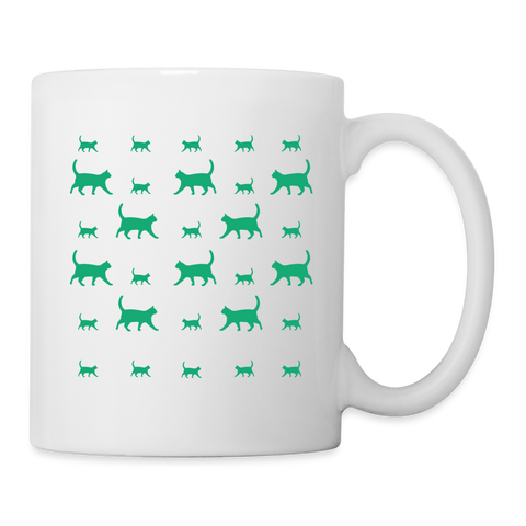 Cat Patterns Print Coffee/Tea Mug - white