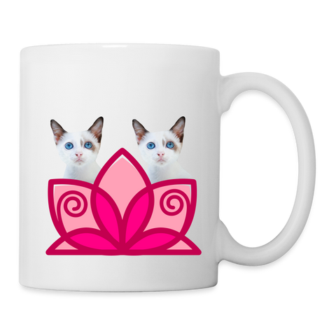 Ojos Azules Cat Print Coffee/Tea Mug - white