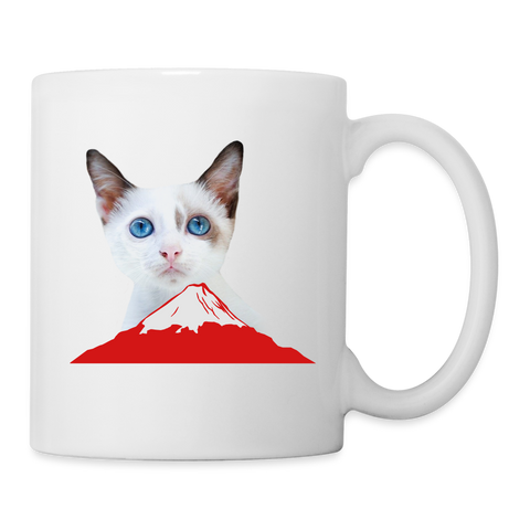 Ojos Azules Cat Print Coffee/Tea Mug - white