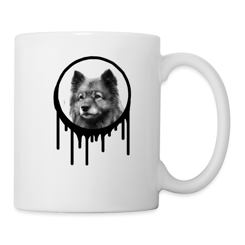 Keeshond Print Coffee/Tea Mug - white