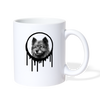 Keeshond Print Coffee/Tea Mug - white