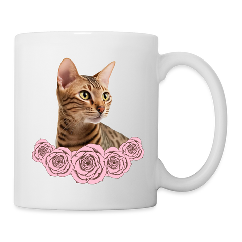 Ocicat Floral Print Coffee/Tea Mug - white