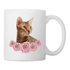 Ocicat Floral Print Coffee/Tea Mug - white