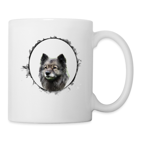 Lovely Keeshond Print Coffee/Tea Mug - white