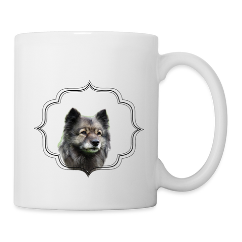 Cute Keeshond Print Coffee/Tea Mug - white