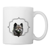 Cute Keeshond Print Coffee/Tea Mug - white