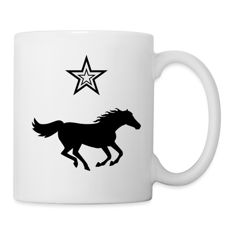 Mustang Horse Print Coffee/Tea Mug - white