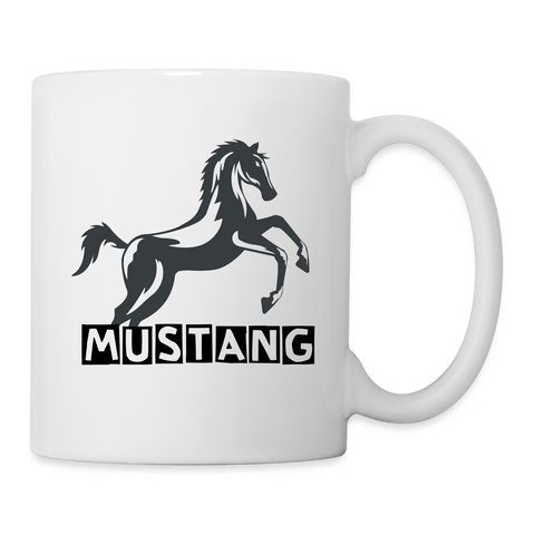 Mustang Horse Print Coffee/Tea Mug - white