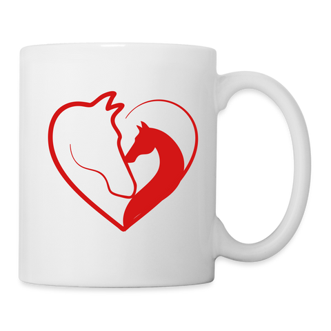 Horse Love Print Coffee/Tea Mug - white