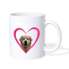 Labrador On Heart Print Coffee/Tea Mug - white