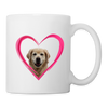 Labrador On Heart Print Coffee/Tea Mug - white