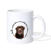 Chocolate Labrador Print Coffee/Tea Mug - white