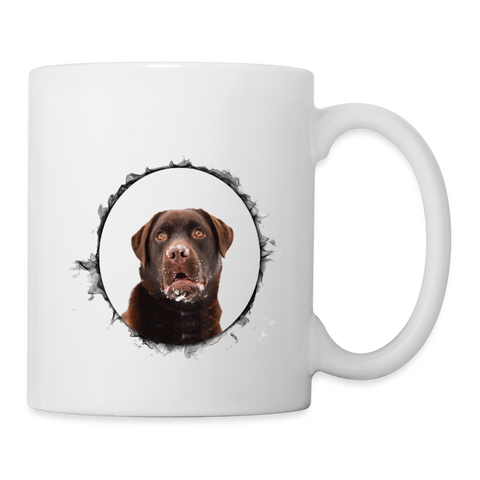 Chocolate Labrador Print Coffee/Tea Mug - white