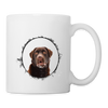 Chocolate Labrador Print Coffee/Tea Mug - white