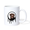 Cute Chocolate Labrador Print Coffee/Tea Mug - white