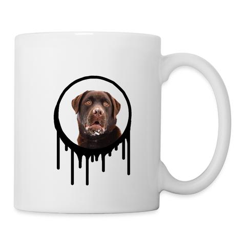 Cute Chocolate Labrador Print Coffee/Tea Mug - white