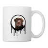 Cute Chocolate Labrador Print Coffee/Tea Mug - white