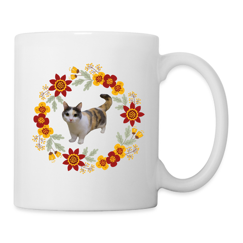Minskin Cat Print Coffee/Tea Mug - white
