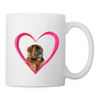 Leonberger On Heart Print Coffee/Tea Mug - white