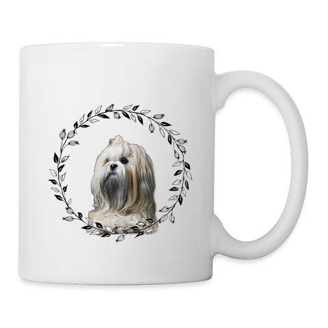 Lhasa Apso Print Coffee/Tea Mug - white