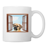 Puggle Dog Print Coffee/Tea Mug - white