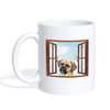 Puggle Dog Print Coffee/Tea Mug - white