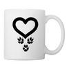 Love Paws Print Coffee/Tea Mug - white