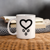 Love Paws Print Coffee/Tea Mug - white