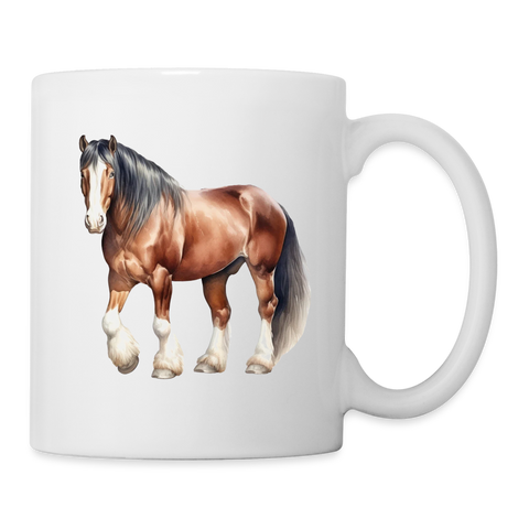 Clydesdale Horse Print Coffee/Tea Mug - white