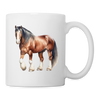 Clydesdale Horse Print Coffee/Tea Mug - white