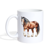 Clydesdale Horse Print Coffee/Tea Mug - white