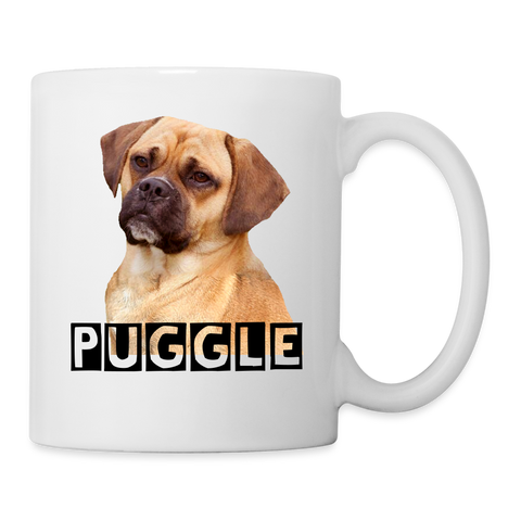 Puggle Print Coffee/Tea Mug - white