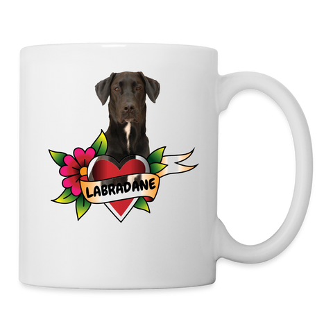 Labradane Floral Print Coffee/Tea Mug - white