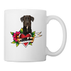 Labradane Floral Print Coffee/Tea Mug - white