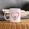 Maltese On Heart Print Coffee/Tea Mug - white