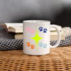 Star with Paws Print Coffee/Tea Mug - white