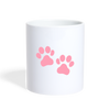 Star with Paws Print Coffee/Tea Mug - white